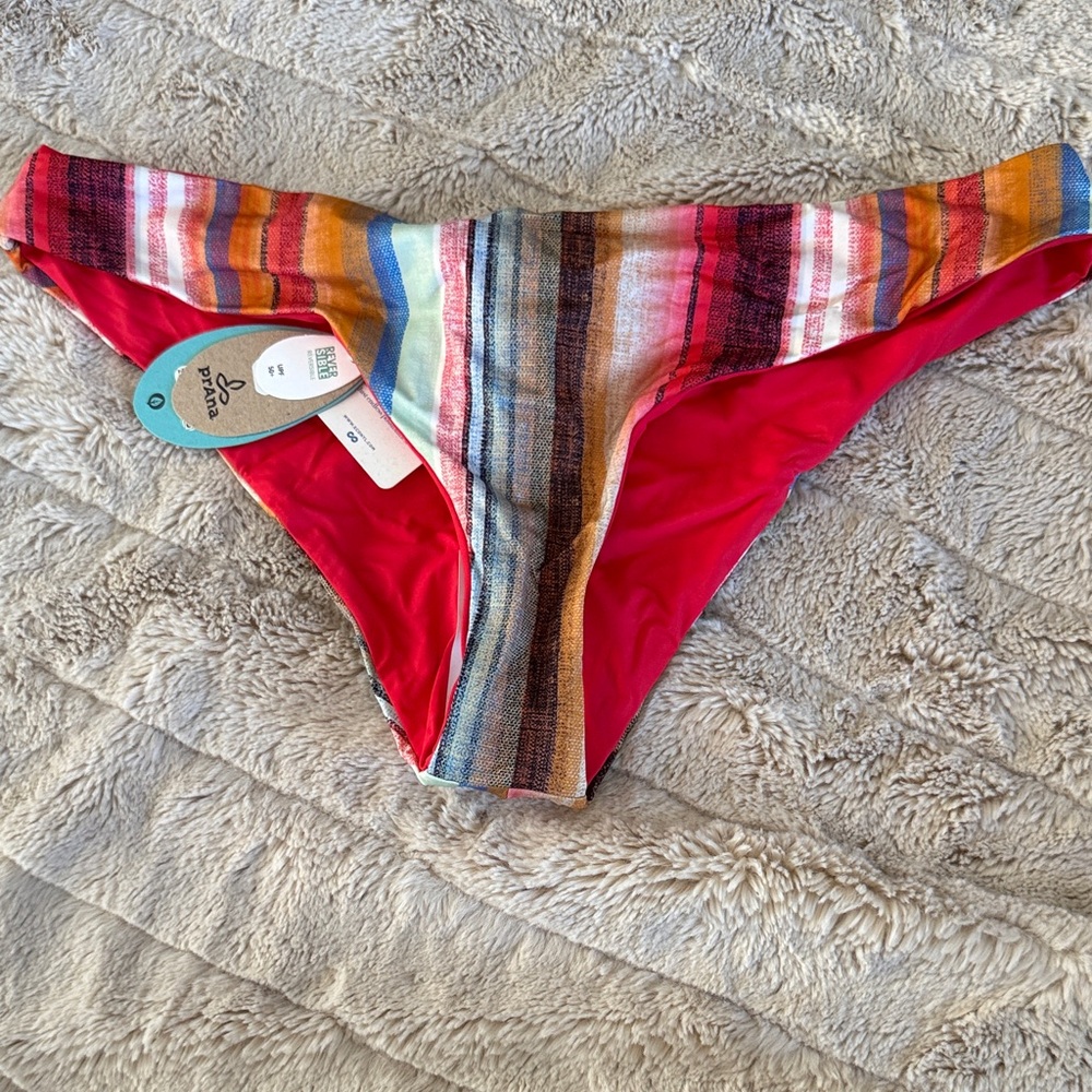 Prana Multicolor Striped Bikini Bottom